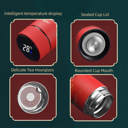 Vacuum Flask With Temperature Display Retro Smart Insulated Water Bottles 304 Stainless Steel Thermal Cu Travel