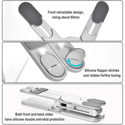 Foldable Laptop Stand 360°Rotation Notebook Table Adjustable Aluminum Alloy Holder Portable X Type Bracket for 10-17 inch Laptop