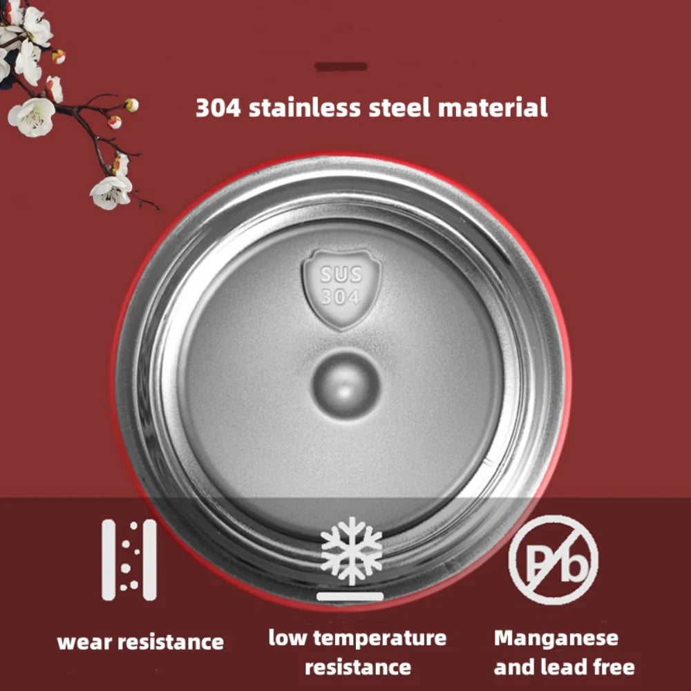 Vacuum Flask With Temperature Display Retro Smart Insulated Water Bottles 304 Stainless Steel Thermal Cu Travel
