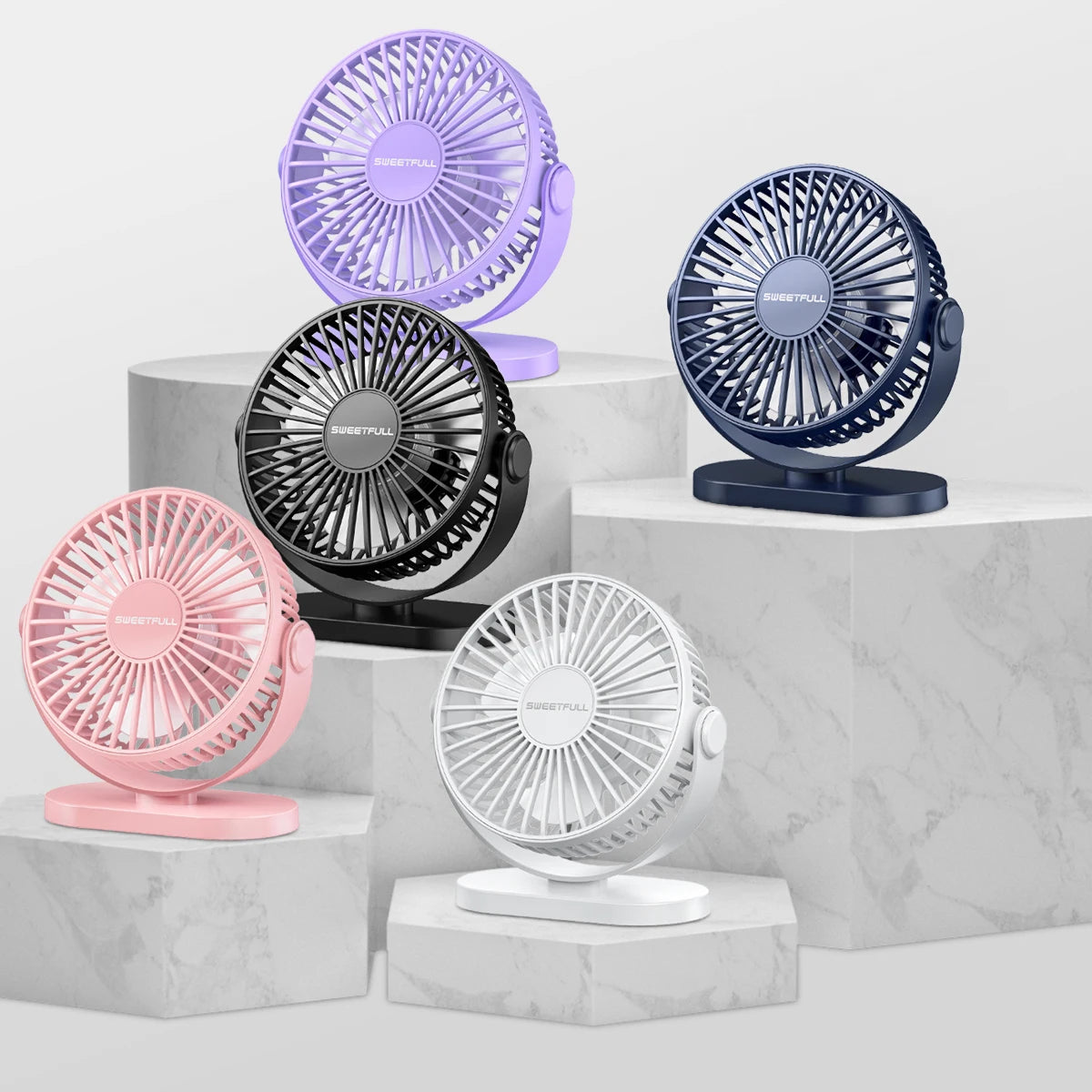 USB Fan 선풍기 Portable Desktop Wall Mounted Mini Electric Fan Mute 3 Speed Adjustment Air Circulator For Home Desk Office