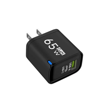 GaN 65W USB Charger USB Type C Fast Charging Mobile Phone Power Adapter QC3.0 Travel Charger EU/US/UK For iPhone Samsung Xiaomi