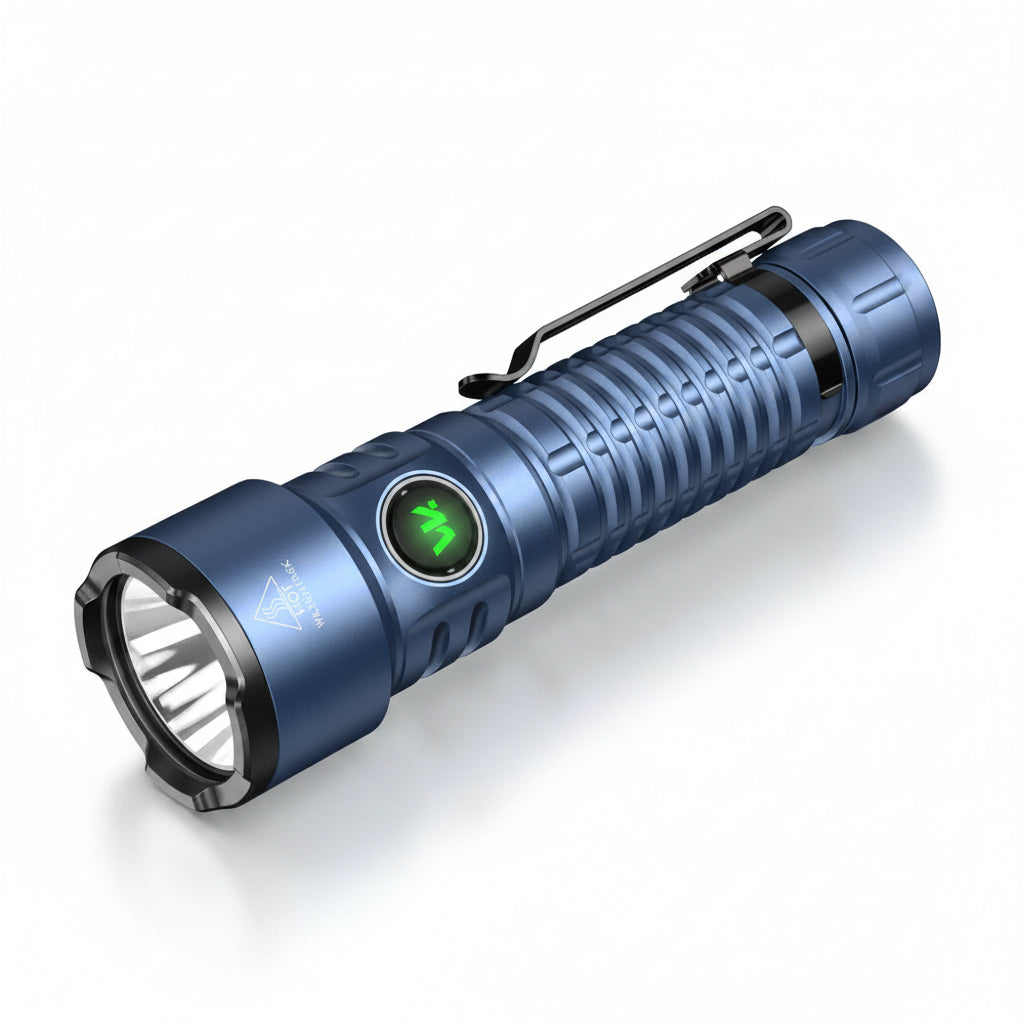TS28 EDC Flashlight 3200 LM Rechargeable 21700 Battery 506m Beam Distance Magnetic Tail Cap Self-Defense Flashlight