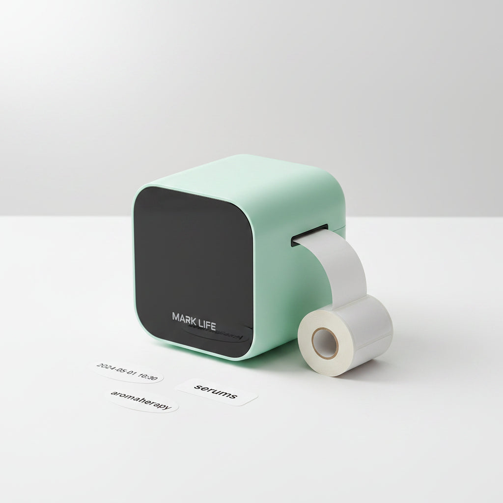 Thermal Label Printer Mini Portable Wireless Bluetooth-compatible Labeling Sticker Machine for Home Office