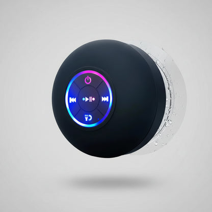 Portable Wireless Bluetooth Speaker LED Light IPX4 Waterproof Loudspeaker Outdoor Bathroom Large Suction Cup Stereo Sound Box