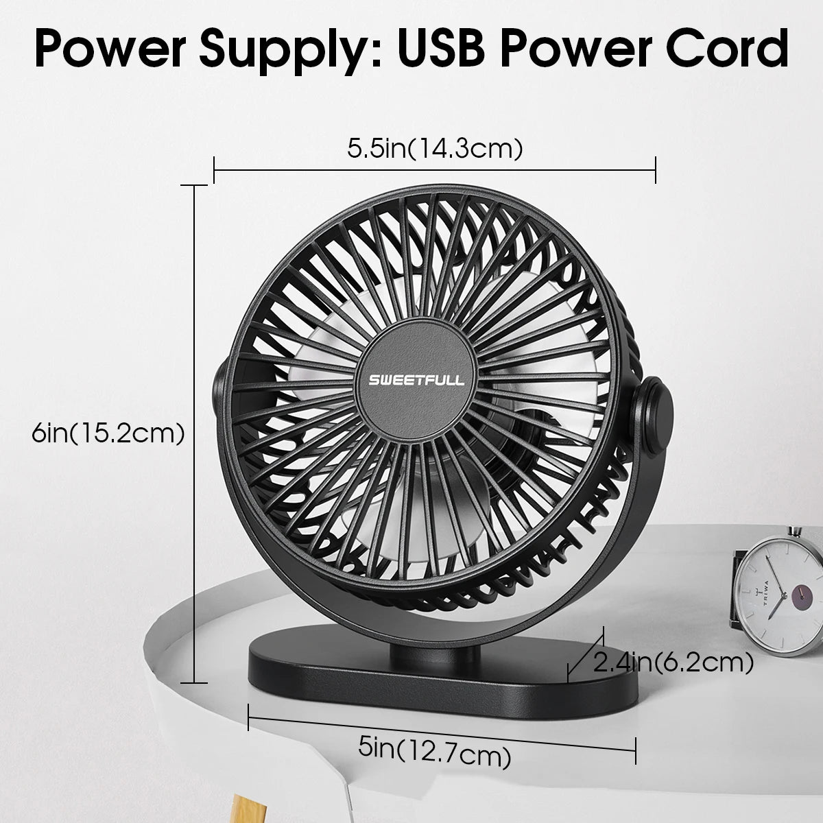USB Fan 선풍기 Portable Desktop Wall Mounted Mini Electric Fan Mute 3 Speed Adjustment Air Circulator For Home Desk Office