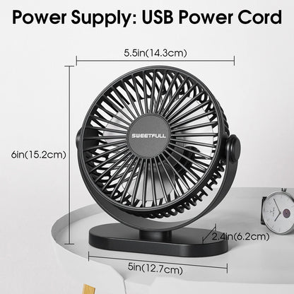 USB Fan 선풍기 Portable Desktop Wall Mounted Mini Electric Fan Mute 3 Speed Adjustment Air Circulator For Home Desk Office