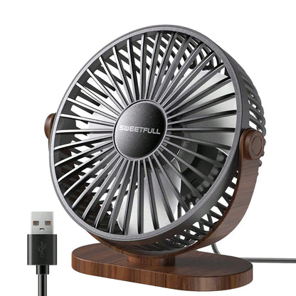 USB Fan 선풍기 Portable Desktop Wall Mounted Mini Electric Fan Mute 3 Speed Adjustment Air Circulator For Home Desk Office