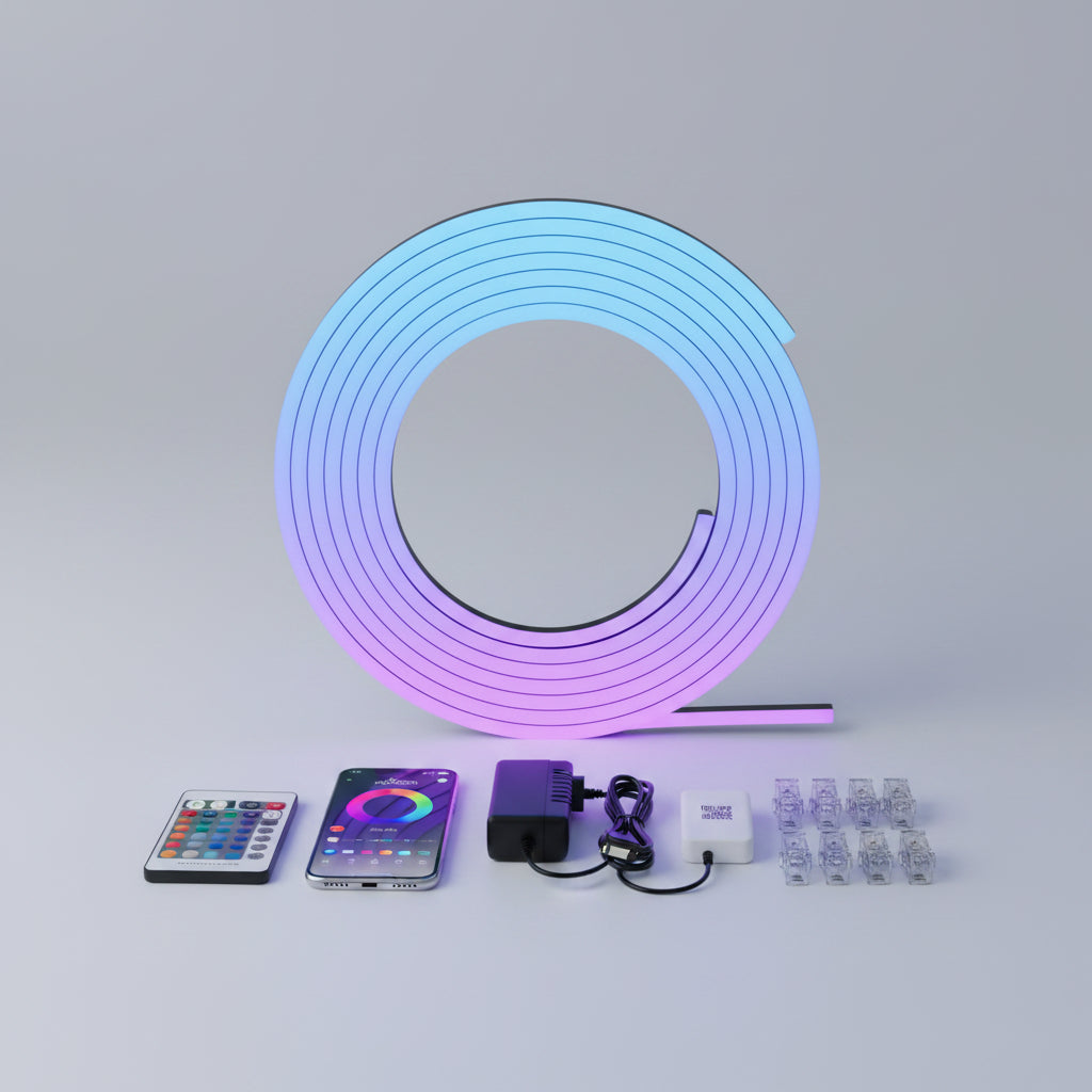 Neon LED Rope Lights,  LED Lights For Bedroom Flexible LED Light Strip With Remote And APP Control RGB Lighting Strip