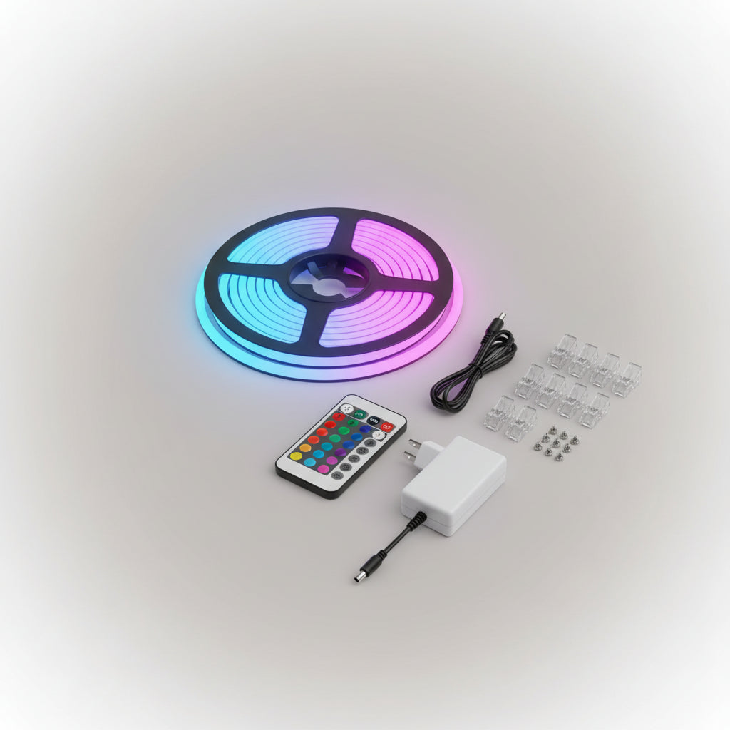 Neon LED Rope Lights,  LED Lights For Bedroom Flexible LED Light Strip With Remote And APP Control RGB Lighting Strip