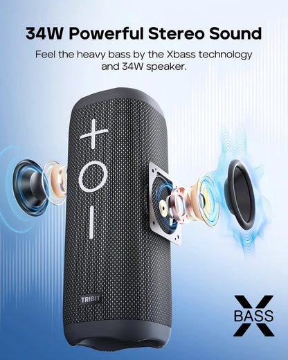 StormBox 2 Portable Bluetooth Speaker, 34W Power, IPX7 Waterproof Wireless Speaker 24-hrs Playtime For Camping, Hiking