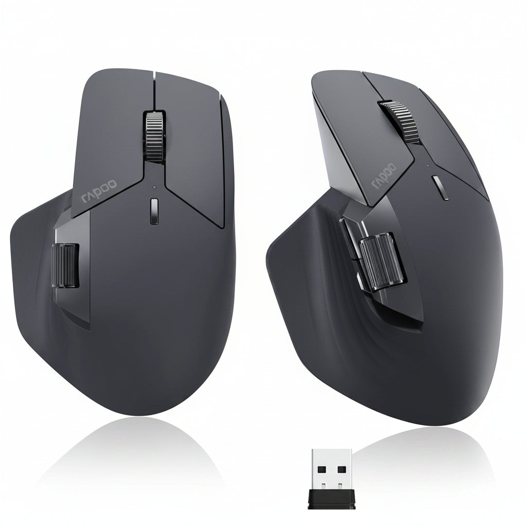 MT760/MT760Mini Multi-mode Rechargeable Wireless Bluetooth Mouse Ergonomic 4000 DPI Support Up to 4 Devices Office Mice