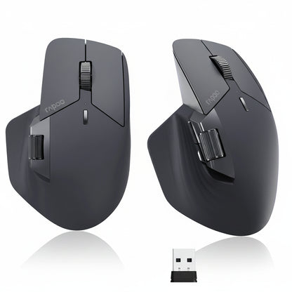 MT760/MT760Mini Multi-mode Rechargeable Wireless Bluetooth Mouse Ergonomic 4000 DPI Support Up to 4 Devices Office Mice
