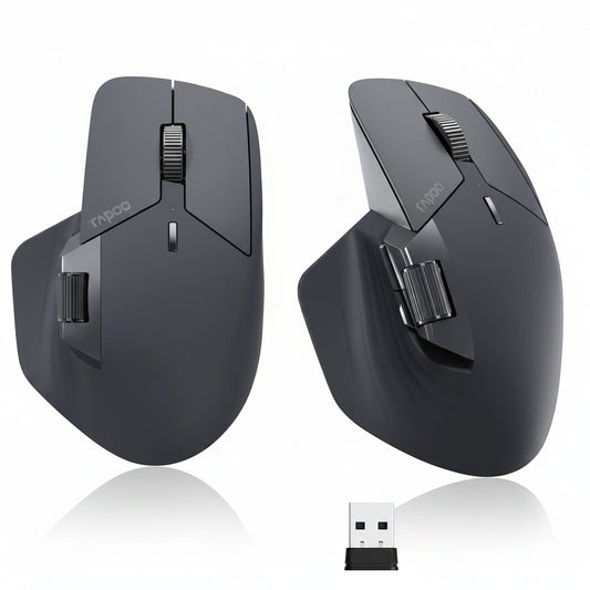 MT760/MT760Mini Multi-mode Rechargeable Wireless Bluetooth Mouse Ergonomic 4000 DPI Support Up to 4 Devices Office Mice