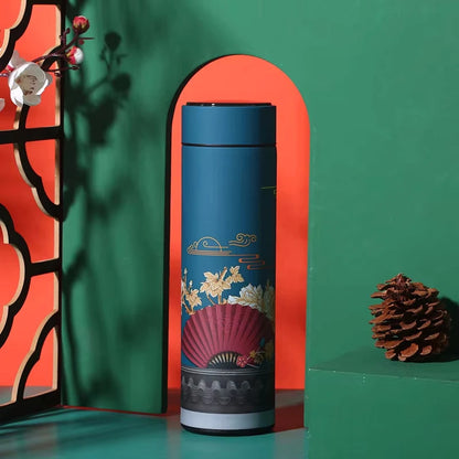 Vacuum Flask With Temperature Display Retro Smart Insulated Water Bottles 304 Stainless Steel Thermal Cu Travel
