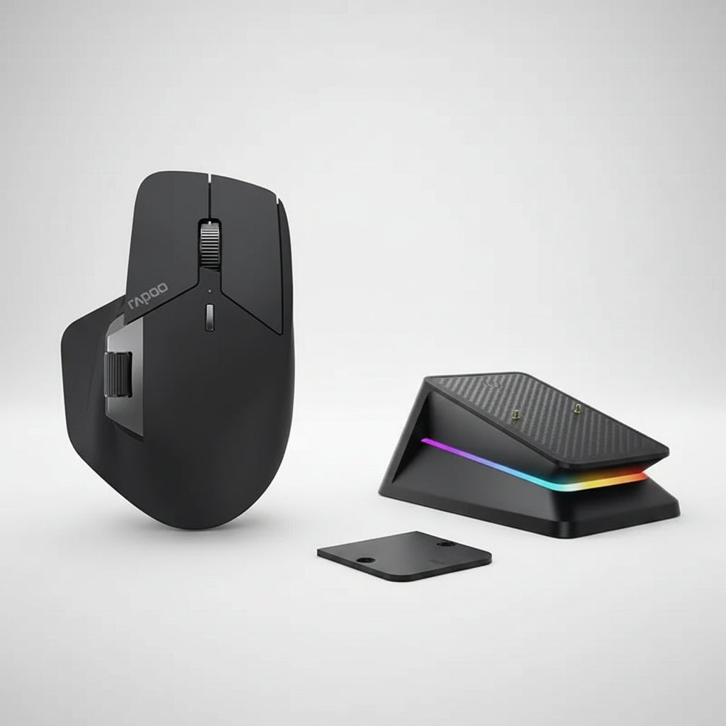 MT760/MT760Mini Multi-mode Rechargeable Wireless Bluetooth Mouse Ergonomic 4000 DPI Support Up to 4 Devices Office Mice