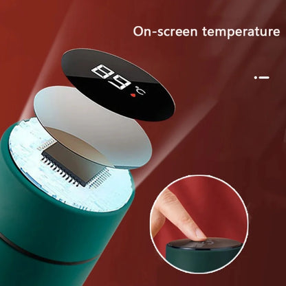 Vacuum Flask With Temperature Display Retro Smart Insulated Water Bottles 304 Stainless Steel Thermal Cu Travel