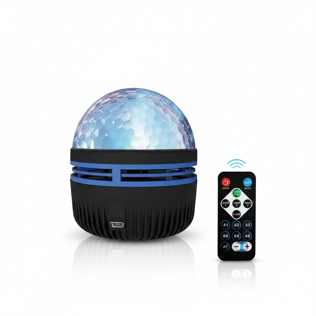USB Galaxy Projector Aurora 5V Night Light 360° Rotating GB Colorful NightLights with Remote Control for Home Theater Room Deco