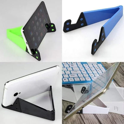 Universal Foldable Phone Stand Holder for iPhone Samsung Xiaomi Colorful V Shaped Smartphone Tablet PC Desktop Holder